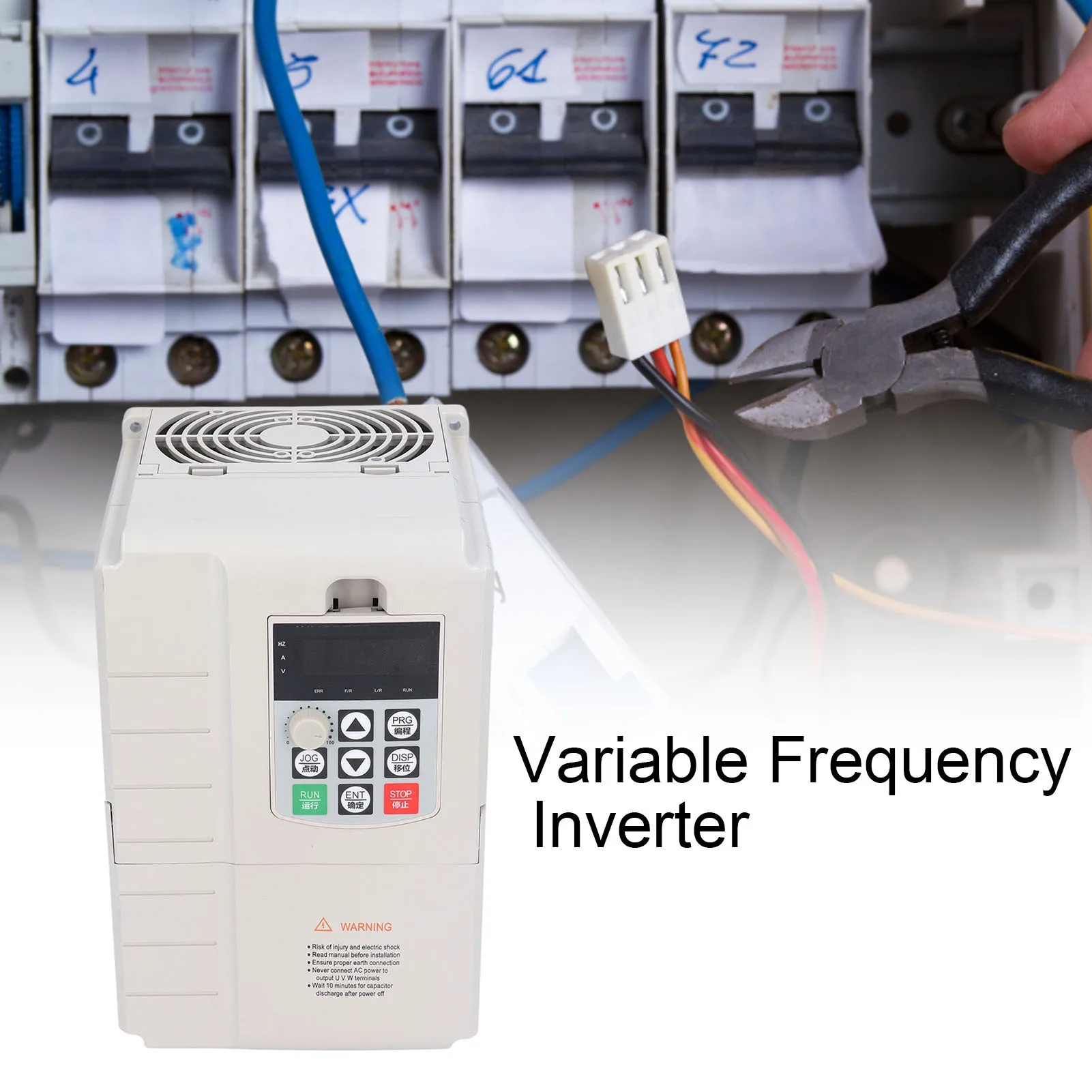 Conversor de frequência 5.5KW Inversor de motor monofásico 220V Entrada 3 fases 380V Saída Inversor de saída trifásica