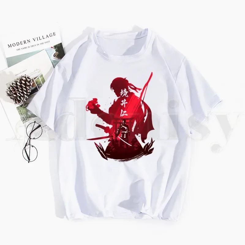 تي شيرت بأكمام قصيرة للرجال والنساء ، قمم ، تي شيرت ، ملابس الشارع غير الرسمية ، شبح تسوما الياباني ، الساموراي ، جين ساكاي ، مضحك #5