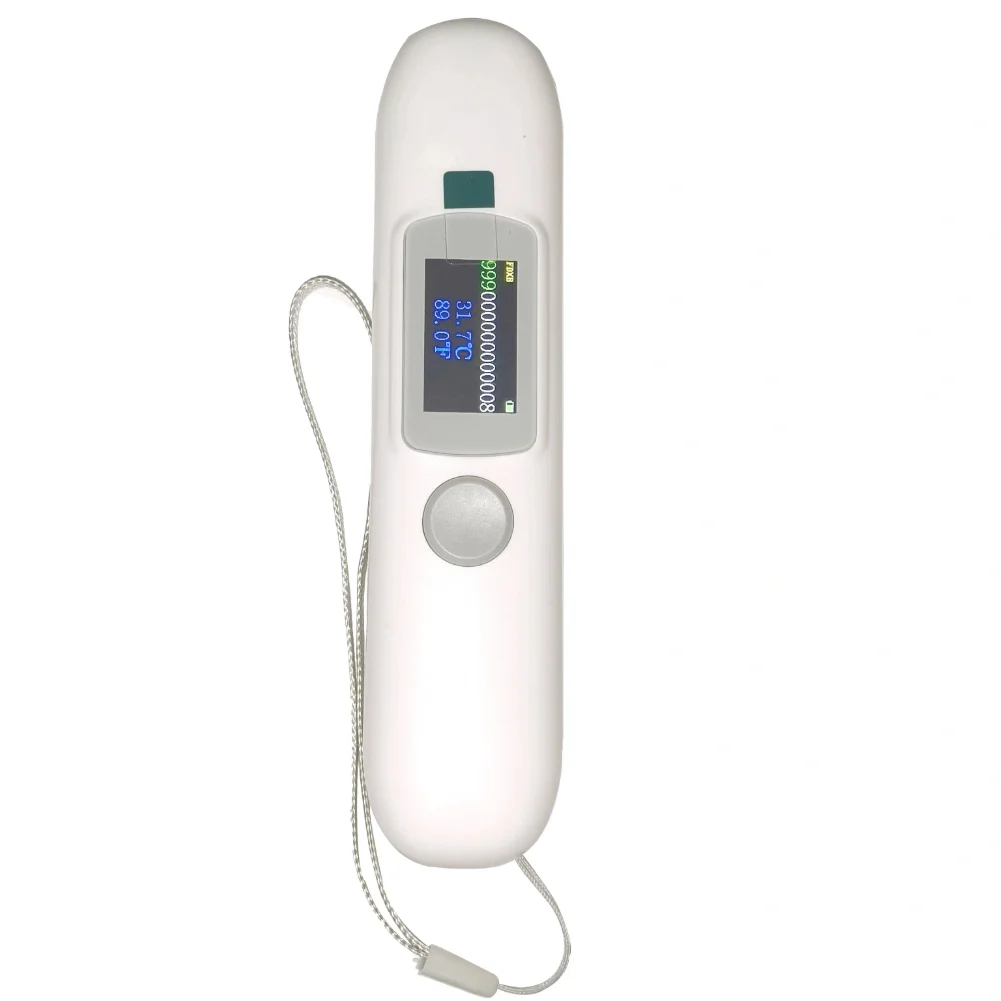 CT006 Pet Handheld RFID Reader FDX-B Animal Temperature Microchip for cat Dog Horse Livestock Health Monitoring