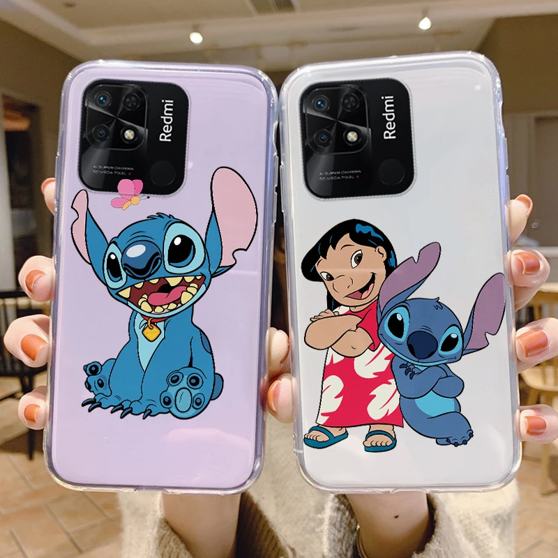 Lilo Stitch Transparent Phone Case For Redmi 10C Back Cover TPU Soft Cute Cartoon Funda For Redmi 10C 10 C Redmi10C Bags Bumper