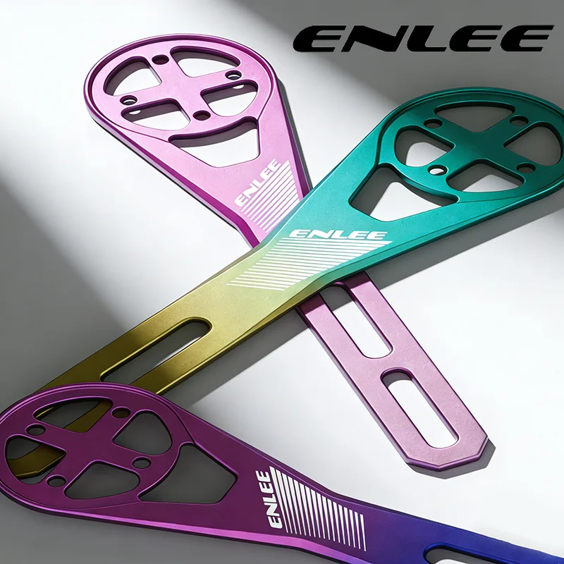 ENLEE Bike Computer Mount Aluminum Alloy Multi-functional Speedometer Holder Compatible Front Light&Camera Mount Bike Accessory