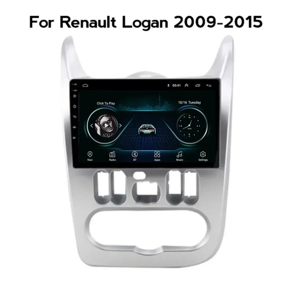 for Renault Logan 1 Sandero 2009-2015 Android 13 Auto Car Radio Stereo Autoradio 2din Multimedia Video Player Navigation GPS