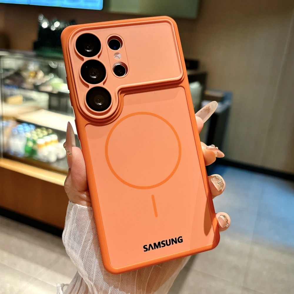 Duża Otwarta Obudowa z Bezprzewodowym Ładowaniem, Odporna na Wstrząsy, Magnetyczna, z Ochroną Szklanego Obiektywu do Samsung Galaxy S26 Ultra S26 Plus — zdjęcie produktu 2