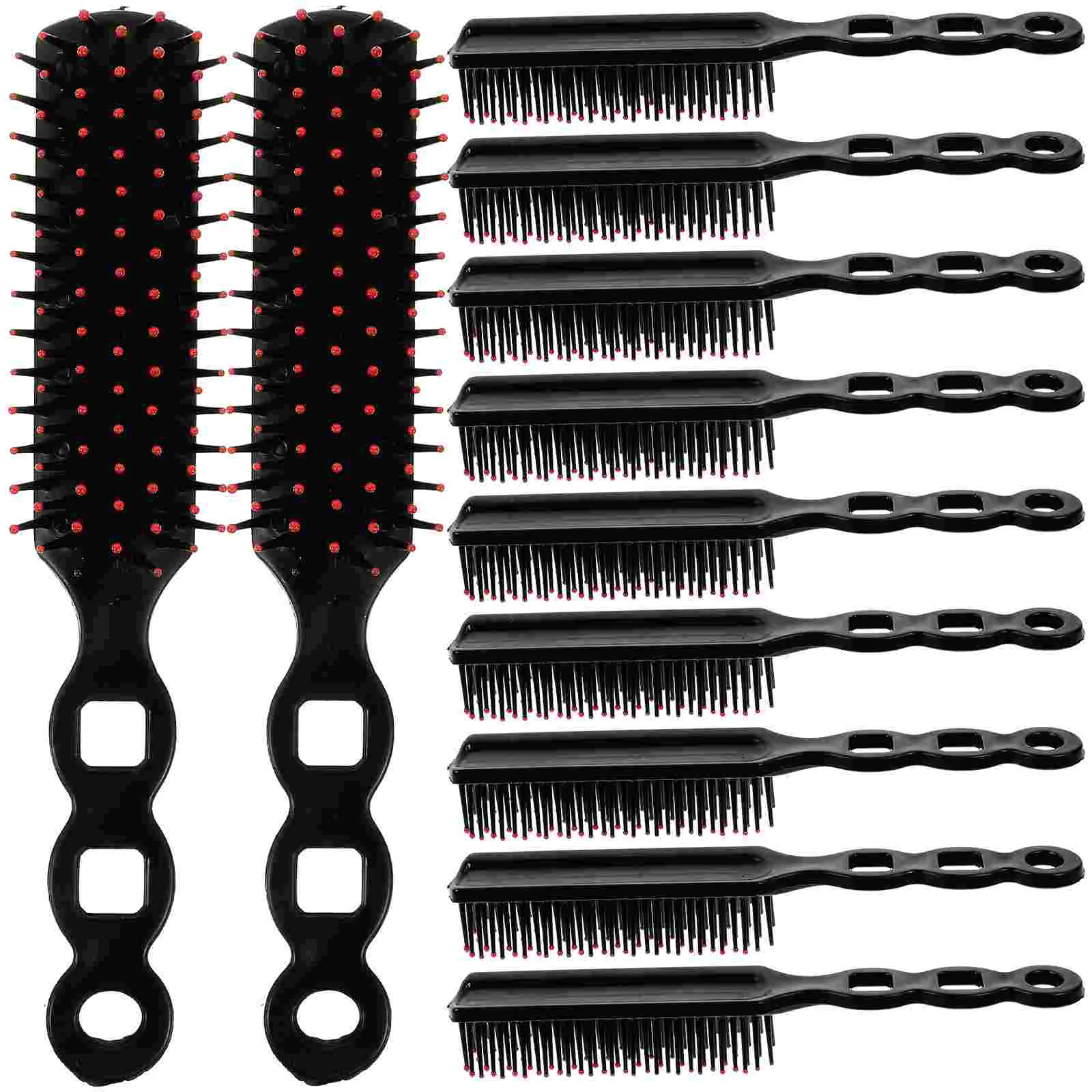 

12 Pcs Long Handle Curl Styling Comb Child Blowdryer Hairdressing Pp Brushes Airbag Combs