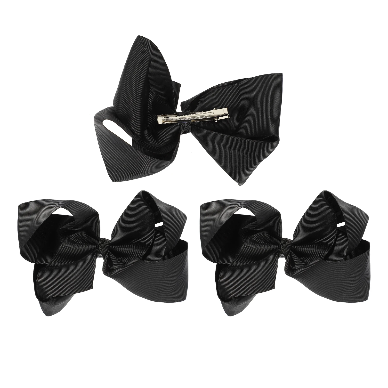 

3 Pcs Hair Clips Polyester Ribbed Belt Kids Girls Bow Barrette Accessories French Bow Toddler Barrettes Hair Bows