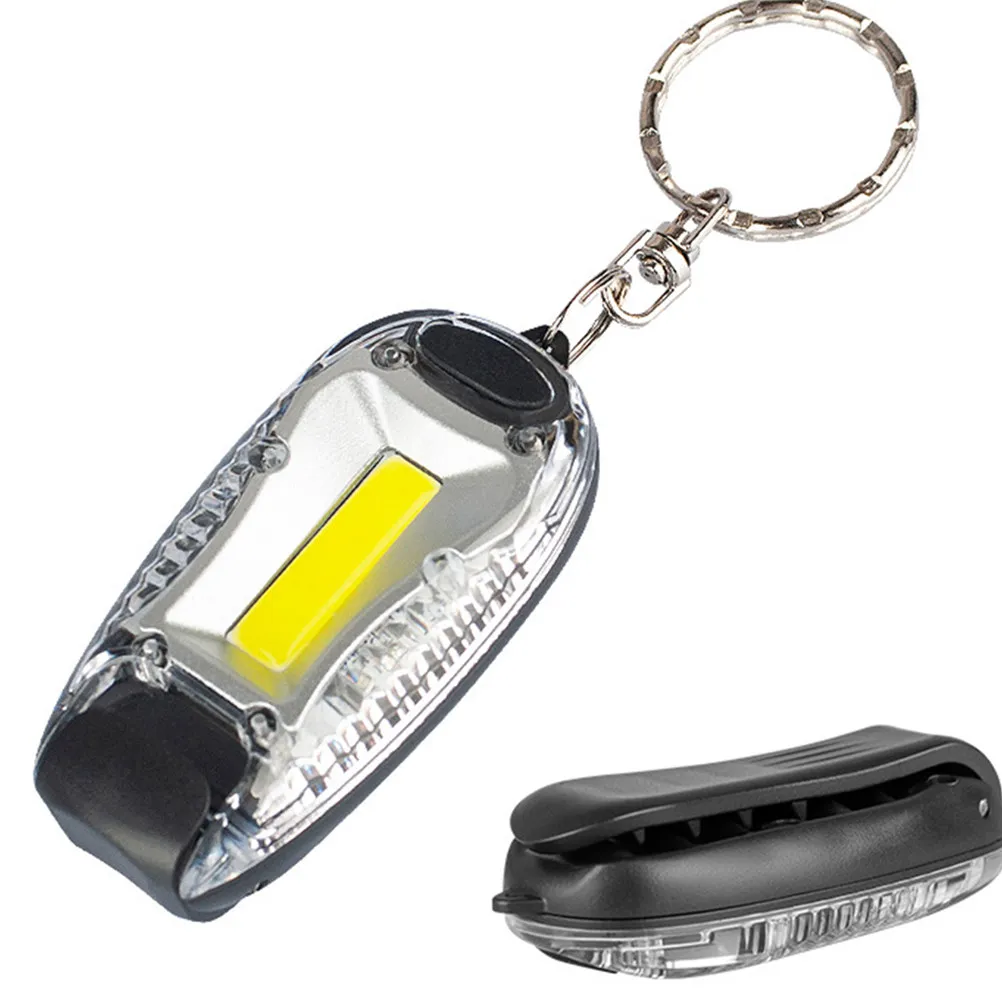 3Pcs Bright Cob LED Keyring Light Portable for Outdoor Emergencies Backpack Purse Clip on Multifunction Keychain Light