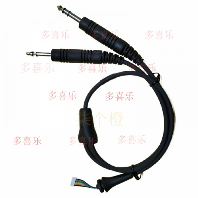 

RR открытый новый двойной штекерный кабель для Bose A10 авиационной гарнитуры стерео 6,3 мм 5,2 мм-6P X