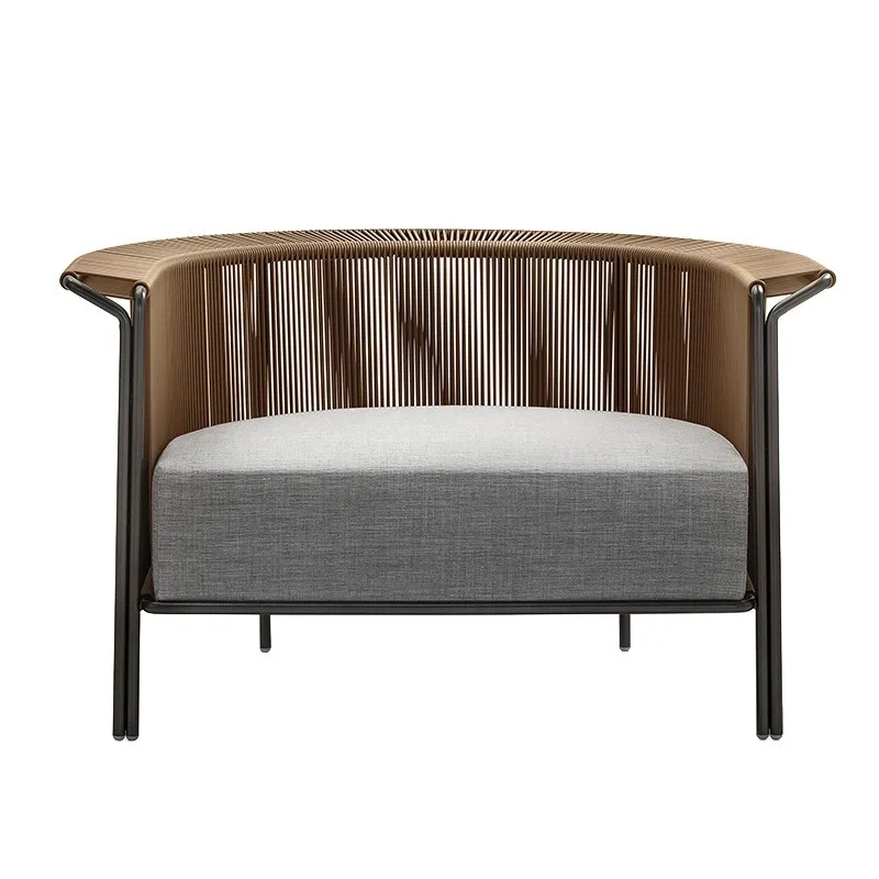 

Nordic outdoor rattan sofa courtyard outdoor leisure furniture combination outdoor garden balcony new Chinese sofa chair