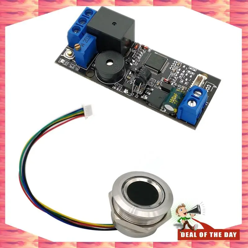 24-Stunden-Lieferung K202 + R503 Fingerabdruck-Controller-Board DC12V Steuerplatine mit geringem Stromverbrauch + R503-Fingerabdruckmodul