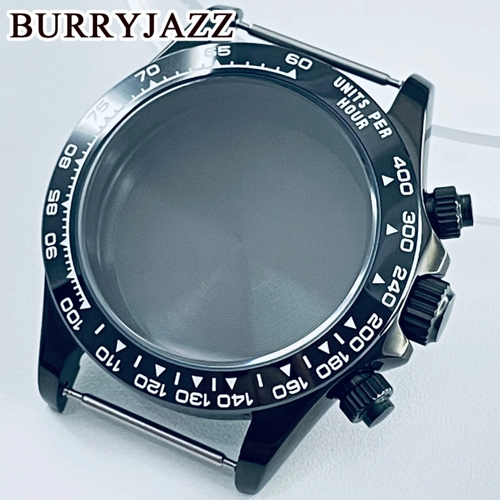 

VK63 Black Daytona 40mm Men's Watch Steel Case Quartz Movement Parts & Accessories For Daytona VK63/VK64 Fits 20mm Strap