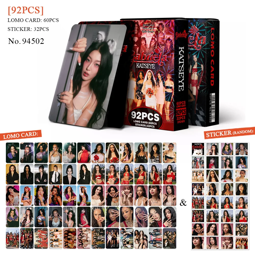 92 قطعة/المجموعة/مجموعة Kpop Idol KATSEYE ألبوم جديد بطاقات BEAUTIFULCHAOS Lomo LARA DANIELA HD Printd Photocards ملصقات MANON MEGAN هدية المشجعين