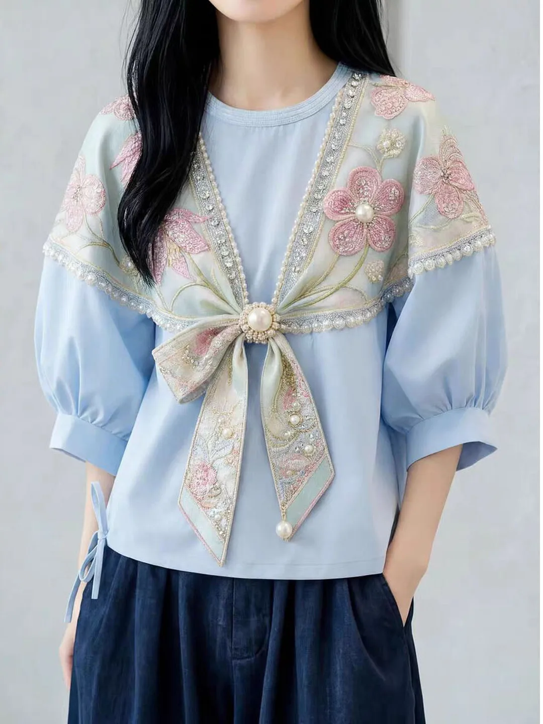 Fashionable Printed Top Luxury Sensation High-End 2026 New Style Women's T-shirt Korean Style Loose Fit Summer Wear