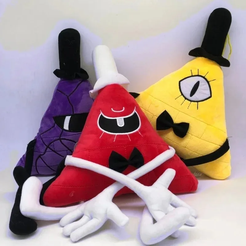 28 cm Strange Town Triangle Yellow, Red, Purple Plush Triangle Dream Magic Toy Plush Doll