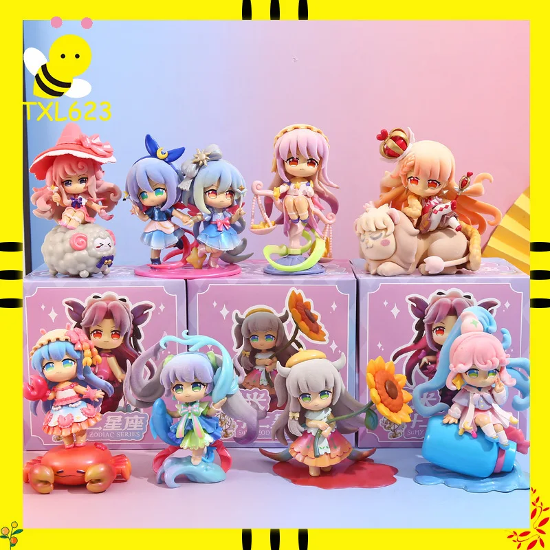 

Подлинная серия Sumy The Twelve Zodiac Signs, слепая коробка, Mystery Box, игрушки, милая экшн-фигурка аниме, кавайная модель, подарок-сюрприз
