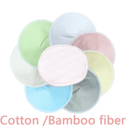 Amamentação Bamboo Fiber Bra Acessórios, reutilizáveis Breast Pads, 3 camadas, lavável, macio, materno, pós-parto, 2 estilos, 4 pares