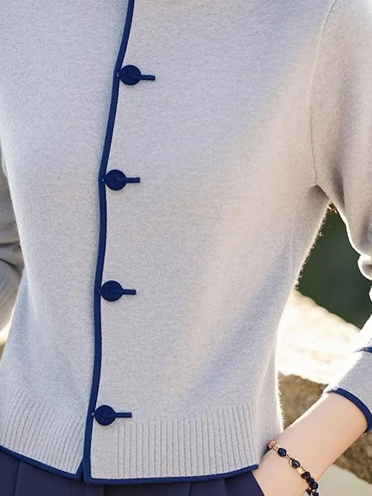 Fashionable Niche High-end Super Good-looking Casual and Lazy Gray Sweater