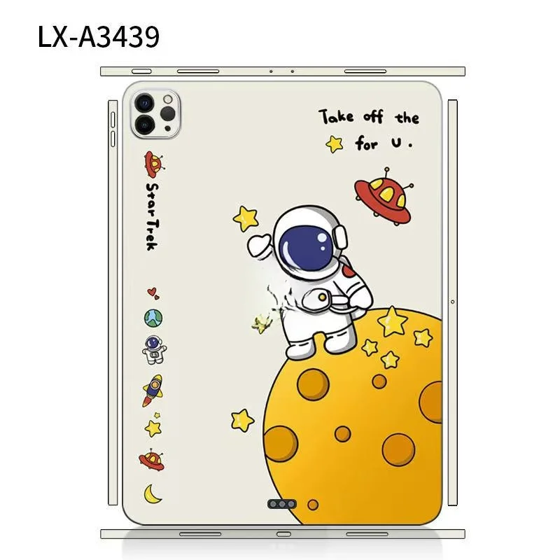 iPad Pro 13/11インチ (2024)、iPad Air 6/13/11インチ、iPad mini 6対応 スキンラップ カラフル背面保護フィルム カバー ケース ステッカー