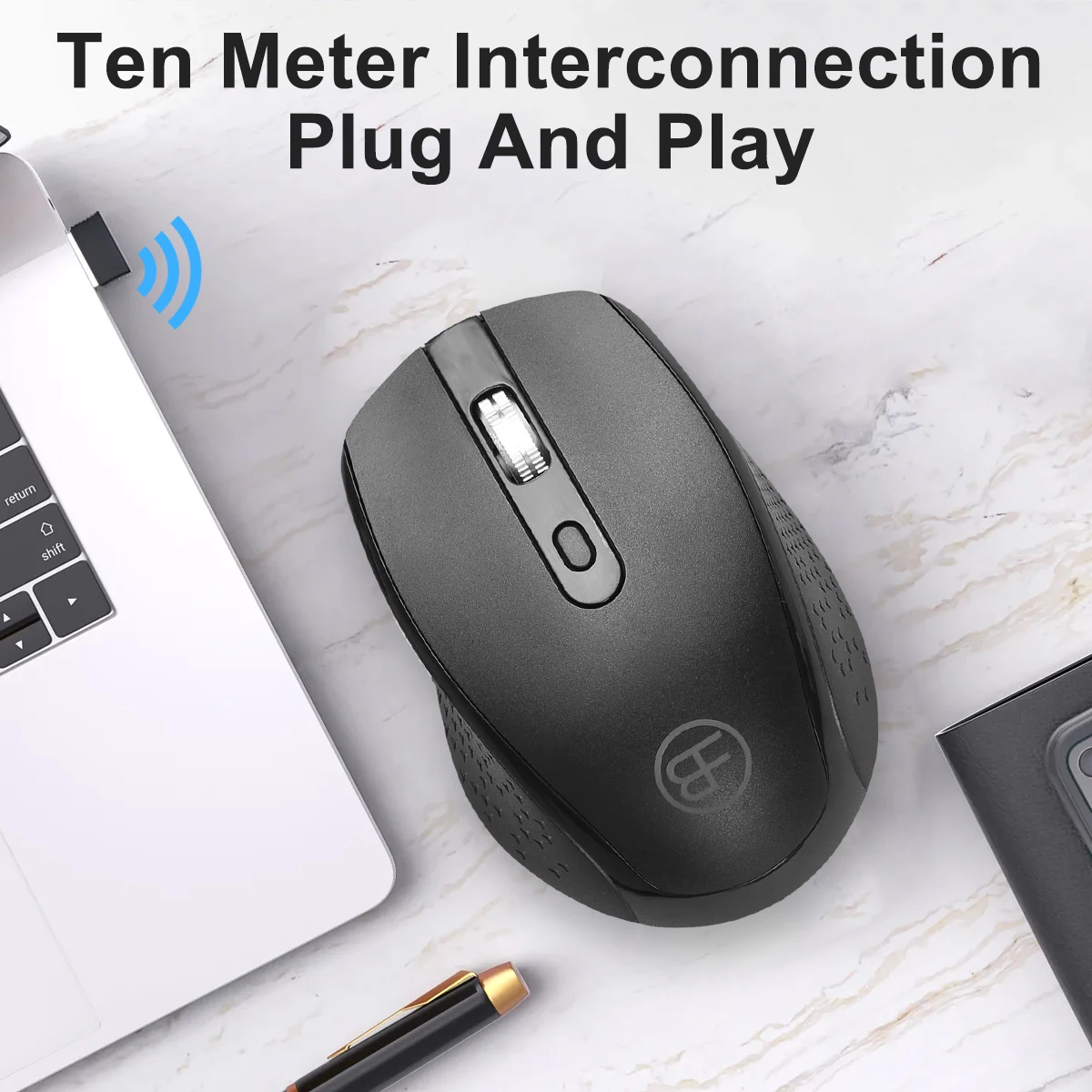 Batteria per mouse wireless Mouse per computer da gioco wireless USB da 2,4 Gh con ricevitore nano per PC portatile Windows