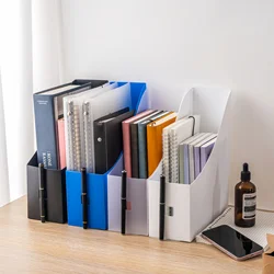 File Box Student Dormitory Desktop Book Stand Desktop Organizing and Storage Box Thickened Plastic Foldable Book Stand Ins