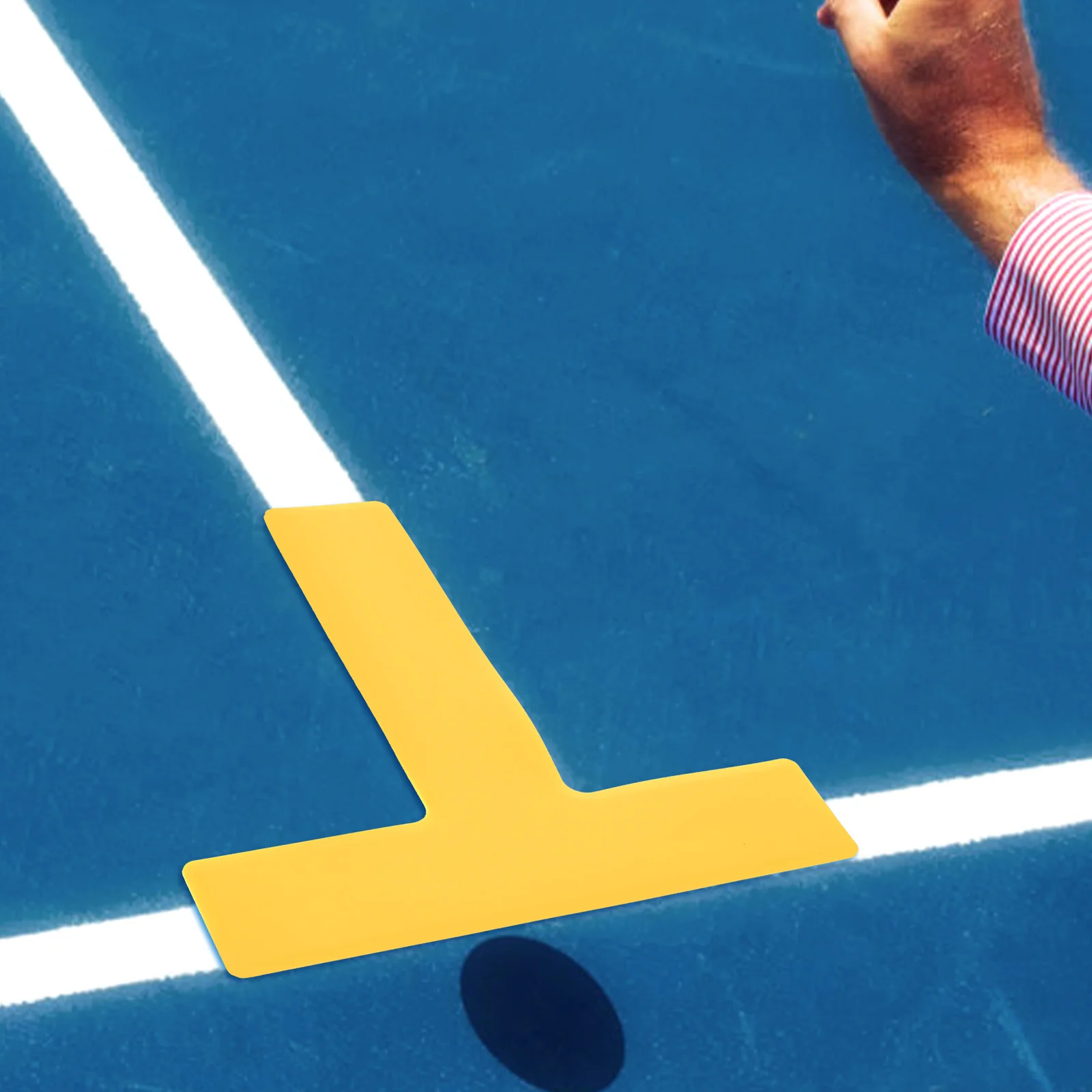 2 قطعة منصات معلقة على شكل حرف T قابلة لإعادة الاستخدام علامات بقعة رياضية لتدريب كرة السلة على الأرض أداة كرة القدم خط أرضي