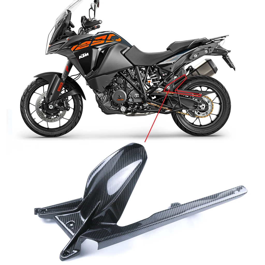 For KTM Superduke 1290 2020 2021 2022 3K Carbon Fiber Motorcycle Modification Rear Fender Hugger Mudguard Fairing