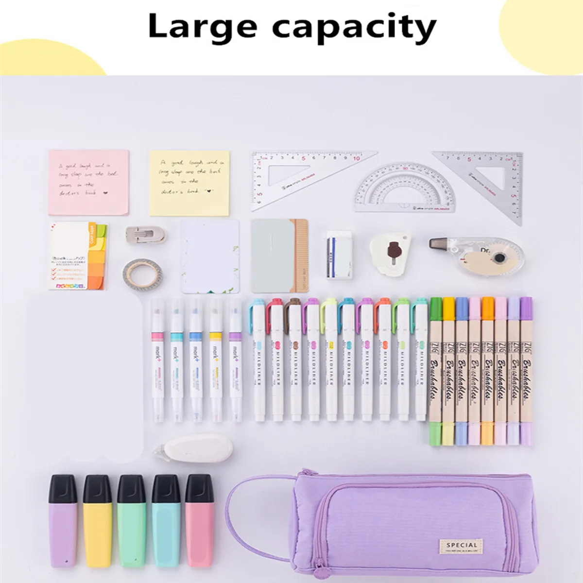 Large Pencil Case Students Stationery Portable Pen Storage School Supplies Pen Box Pencil Cases Bags Office Stationary Supplies