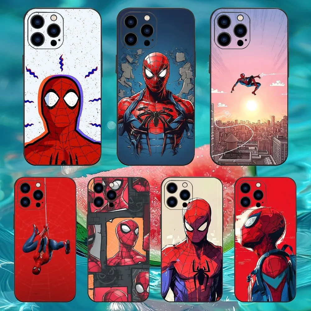 Hero S-Spider-M-Man Phone Case For Iphone 15 11 13 14 Pro Max 7 8 Plus X Xr Xs Max Se2020 12mini Cover Case