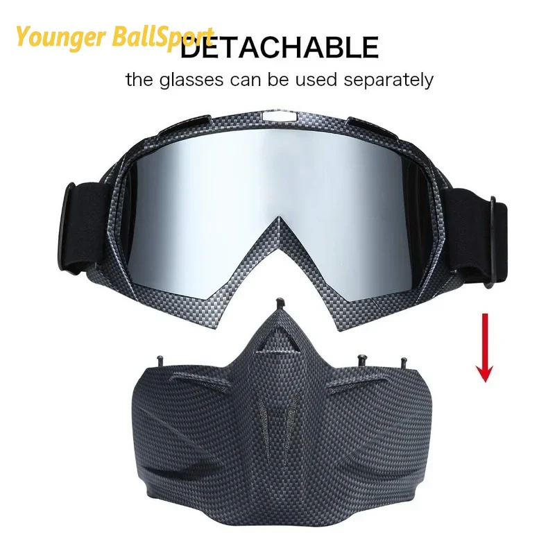 Cycling Riding Motocross Sunglasses Ski Snowboard Eyewear Mask Goggles Retro Helmet Tactical Windproof Motorcycle Glasses Masks