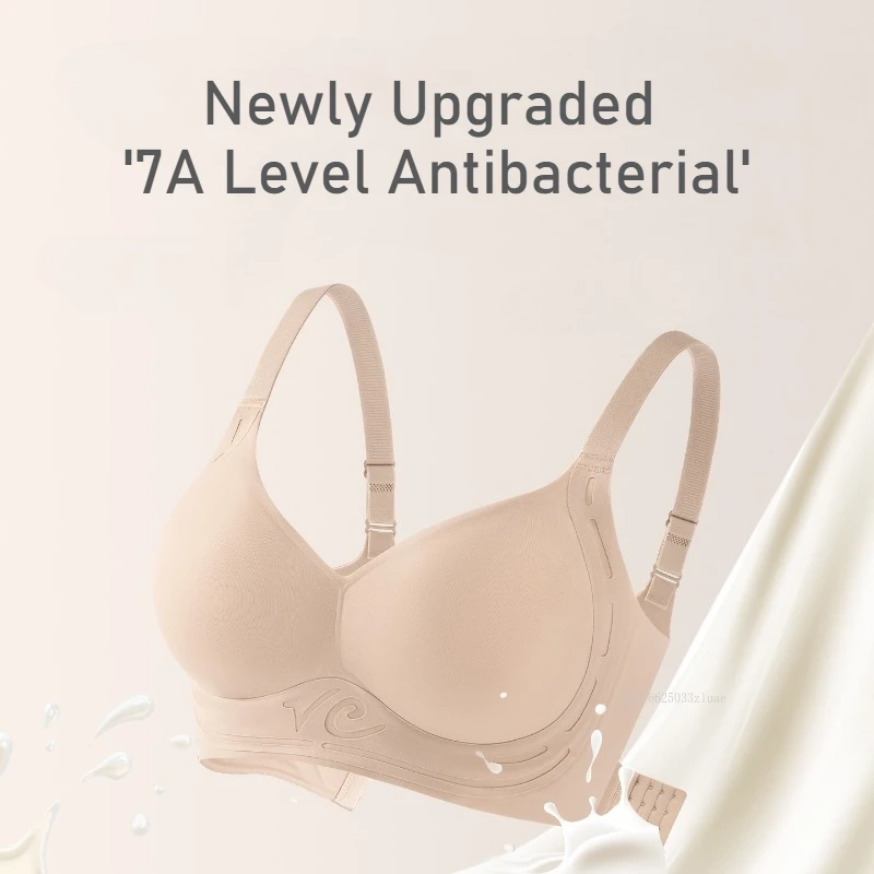 女性の大きな胸用下着シームレスなたるみ防止ブラジャー調節可能なフルカップブラジャー快適なワイヤレスランジェリーサマースポーツブラ