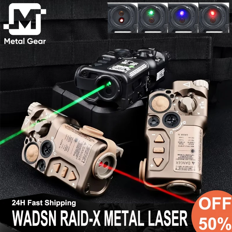 

Wadsn Tactical All Metal OGL DBAL A2 NGAL RAID-X Laser Red/Green/Blue Dot Indicator IR Sight Lasers White LED Light Fit20MM Rail