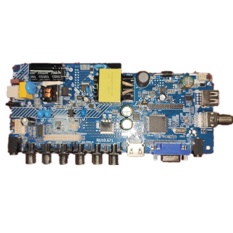 Free shipping! RU10.671  Three-in-one TV motherboard  350MA   35--40v  working   good