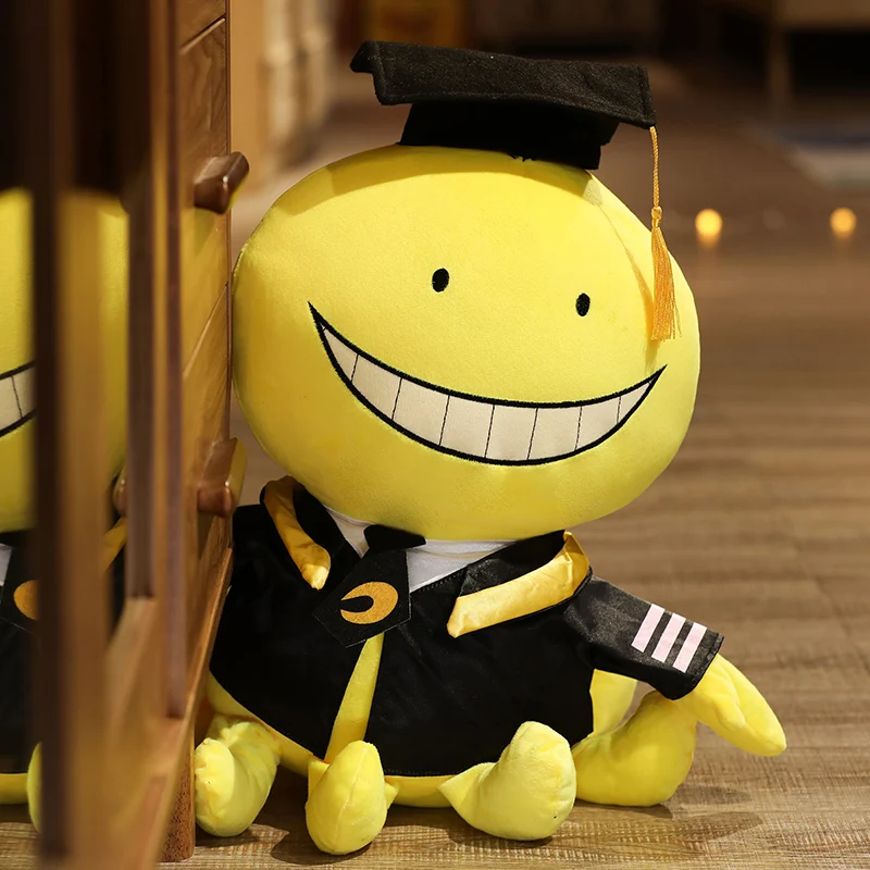 Cute Korosensei Doll Japanese Anime Stuffed Yellow Octopus Plush Toy Assassination Classroom Plushie Decorative Pillow For Sofa