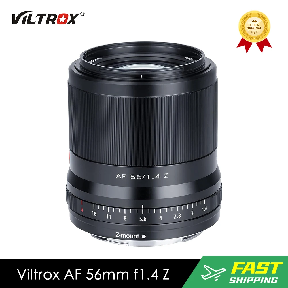 Viltrox AF 56mm F1.4 56/1.4 Z Autofocus Portrait Prime Lens for Nikon Z-Mount Mirrorless Camera Z Zfc Z5 Z50 Z6 Z7 Z6II Z7II