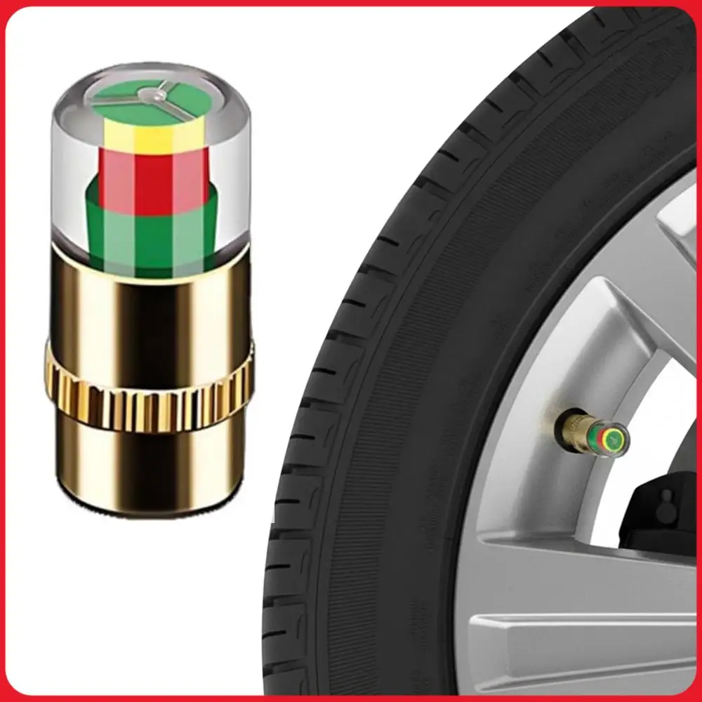 

2.4Bar 36PSI Tire Pressure Monitoring Valve Easy To Read 3 Color Eye Alert Tyre Pressure Monitor Valve Caps for Cars SUVs Trucks
