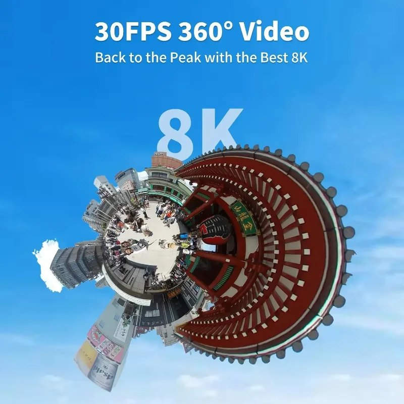 

Ultra 360 Action ,8K Waterproof Sports with Dual 1/1.7" Sensors,96MP Photo,HDR,F1.6 Fast Aperture,