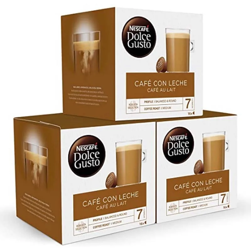 Café con Leche Pack 48 cápsulas Dolce Gusto Nescafe 7613036084666 Raíz Inicio DOLCE GUSTO 12486521X3