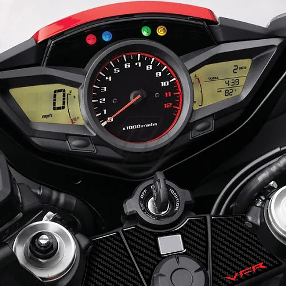 Pelindung Yoke atas tiga karbon 3D, Pelindung untuk Honda VFR 1200 2010-2016