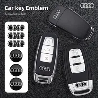 A4 Cars 2025 A4 A6  A8 For Audi 14mm 16mm Car Key Shell Remote Case Cover Aluminum Emblem Symbol Sticker For Audi Q5 Q3 Q7 R8 A3