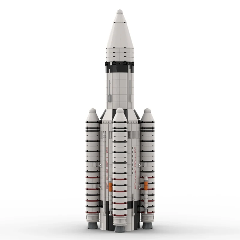 MOC Saturn II INT-18 Rocket Building Blocks Space Exploration Series 1248PCS DIY Educational Bricks Toys for Children Adult Gift