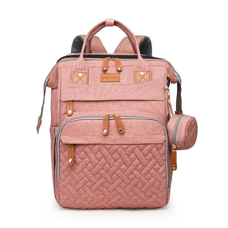 2024 Summer New Maternal and Baby Bag Nylon Anti Theft Waterproof Fabric Zipper Backpack Wysokiej jakości torba damska o dużej pojemności