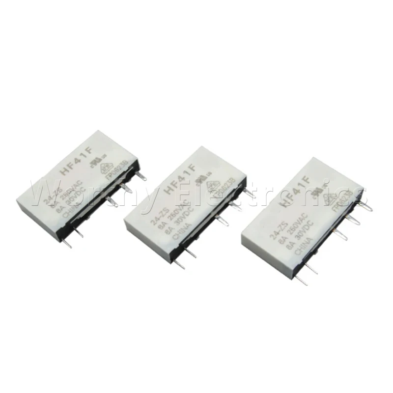 Free shipping 10pcs/lot relay 24VDC 6A 5PIN  HF41F-24-ZS