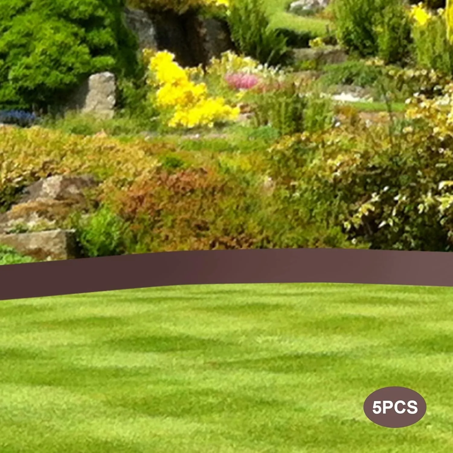 

16-футовая стальная ландшафтная окантовка, сверхмощный барьер для заднего двора для садов, дорожек, газонов, патио на открытом воздухе (коричневый)