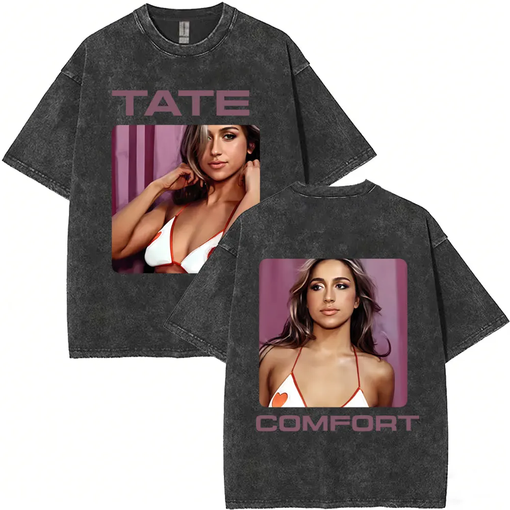 

Washed Vintage Tate Mcrae T-shirts So Close To What Miss Possessive Merch T-shirt Men Women Fashion Casual Oversized T Shirts