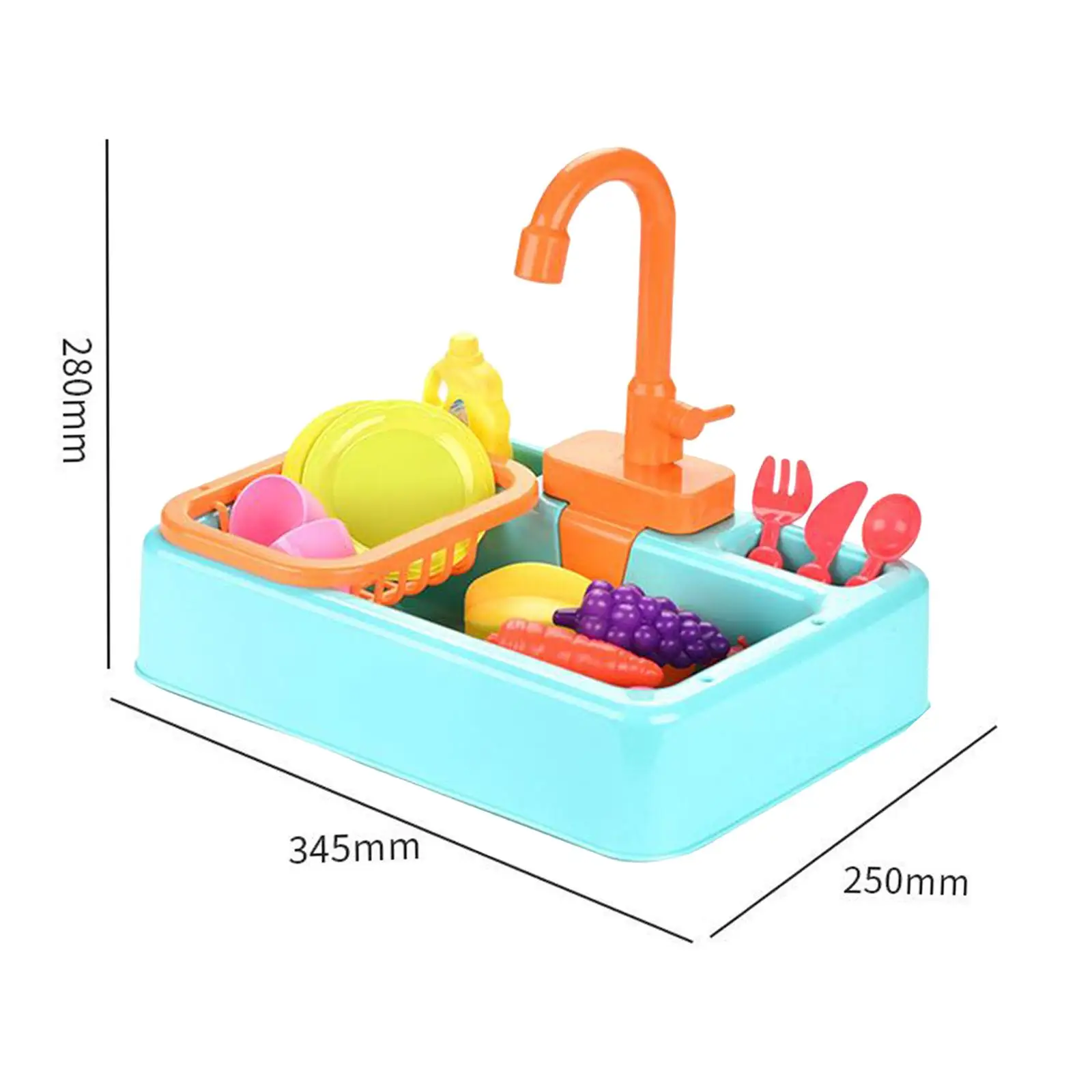 Doe alsof aan keukengootsteen speelgoedset Gesneden groenten Gesimuleerd keukengerei Vaatwasser Wasserspeelgoed Rollenspellen