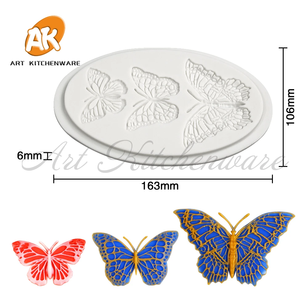 Butterflies Fondant Silicone Mold Cake Molds DIY Cake Decorating Tools Chocolate Gumpaste Moulds Candy Resin Clay Mould