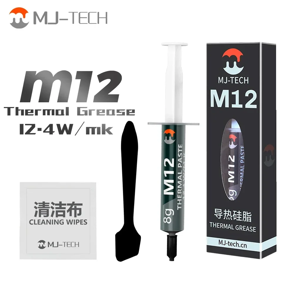 MJ-TECH Thermal Grease Paste 12.4W/mK Heat Dissipating Silicone for CPU/GPU Computer Heat Sink Thermal Paste