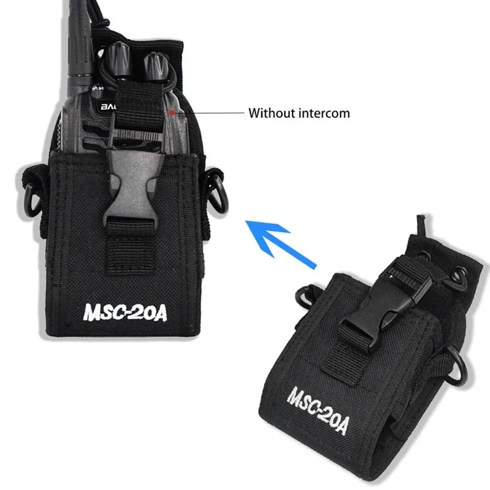 MSC-20A ไนลอนกระเป๋าเครื่องส่งรับวิทยุสำหรับเคนวูด บาโอเฟิง UV-5R BF-888S UV-82 วิทยุกระเป๋าแพคเกจกระเป๋ากรณี