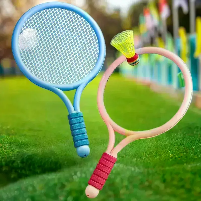 1 SetLightweight Children Tennis Badminton Tennis Racquets Kids Badminton Rackets Kit Parent Child Interactive Toys For Children