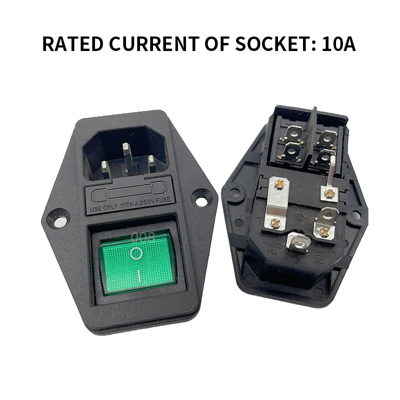 32AC power socket 3pin 4pion10A shaped wiring socket with coverthree eye male and female head with switch, safety appliance case