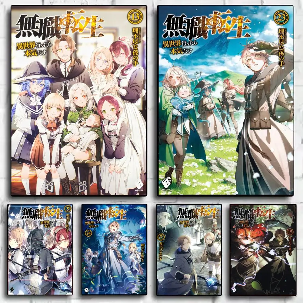 Póster de M-Mushoku Tensei, pegatinas HD, pintura impermeable, arte de pared para dormitorio, sala de estar, decoración del hogar, regalo